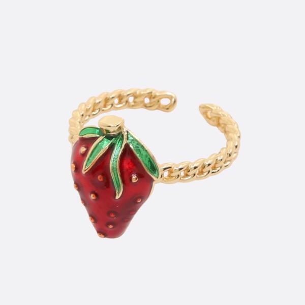 STRAWBERRY ADJUSTABLE RING