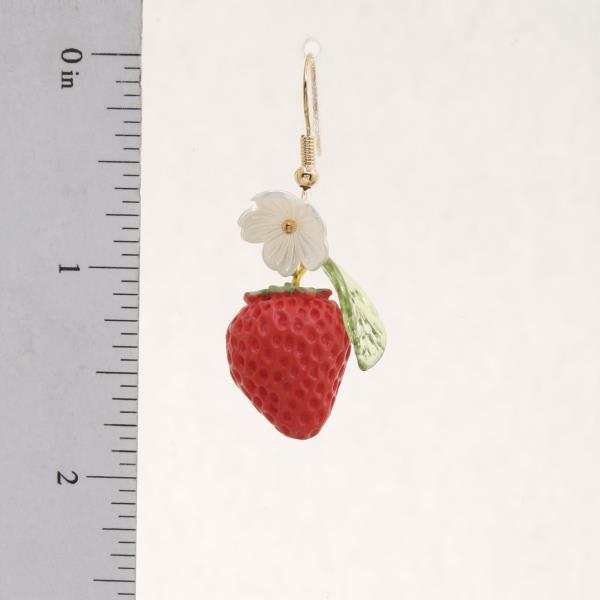 STRAWBERRY FLOWER DANGLE EARRING