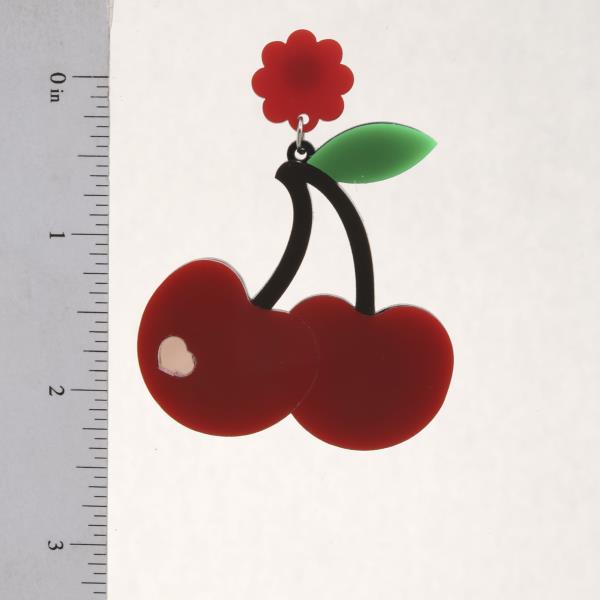 CHERRY FLOWER DANGLE EARRING