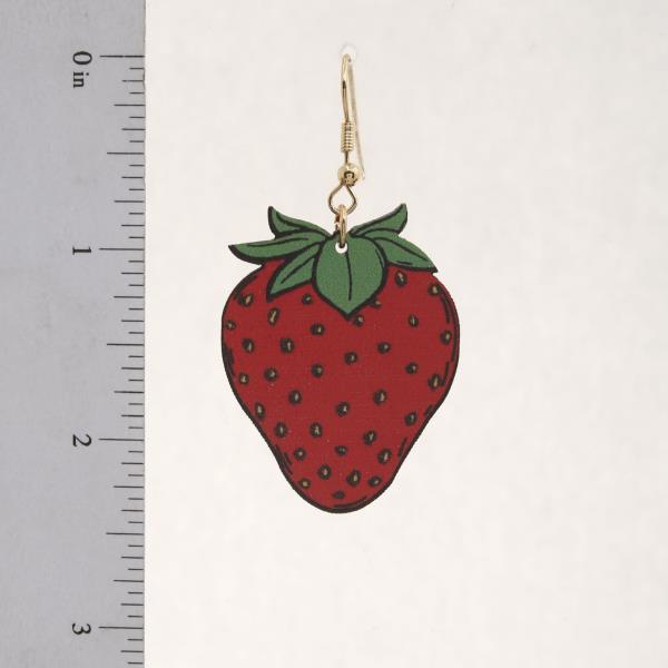 STRAWBERRY DANGLE EARRING