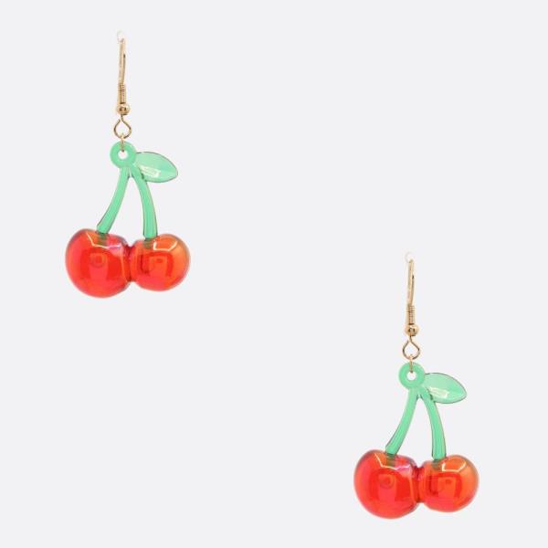 TRANSPARENT CHERRY EARRING