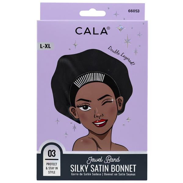 CALA JEWEL BAND HAIR BONNET (BLACK)