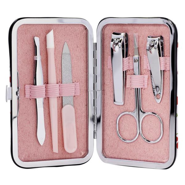 CALA MANICURE SET W TRAVEL CASE (CHERRY PRINTED)