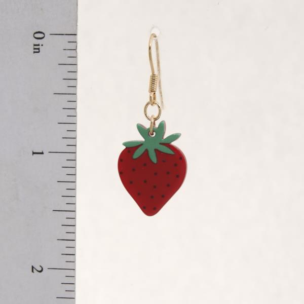 DAINTY STRAWBERRY DANGLE EARRING