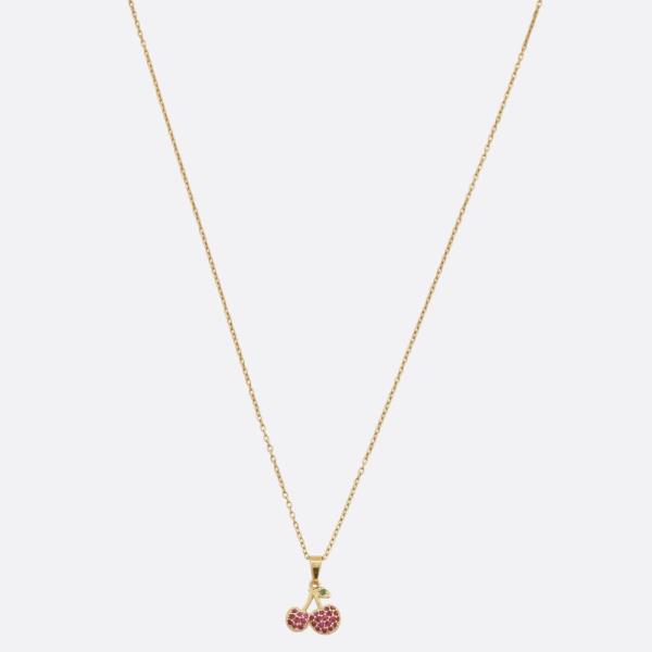 DAINTY RHINESTONE CHERRY NECKLACE