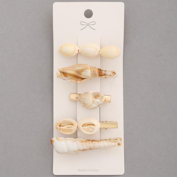 SEASHELL ASSORTED HAIR PIN SET