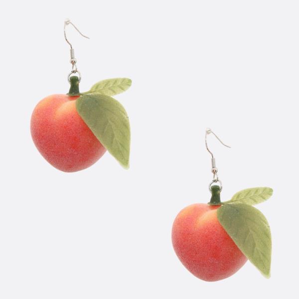 PEACH DANGLE EARRING