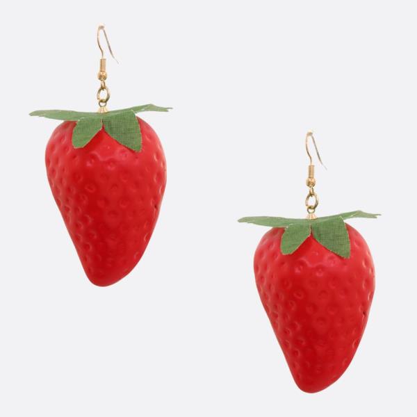 STRAWBERRY DANGLE EARRING