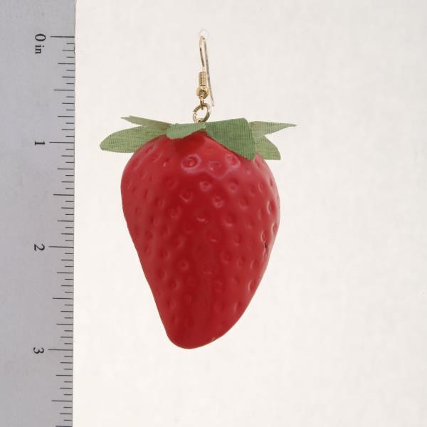 STRAWBERRY DANGLE EARRING