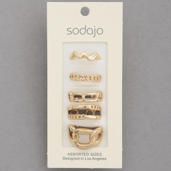 SODAJO METAL ASSORTED RING SET