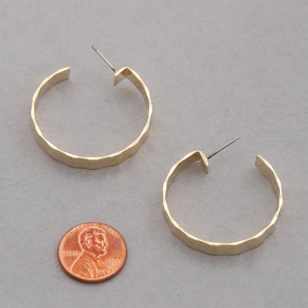 SODAJO OPEN HOOP GOLD DIPPED EARRING