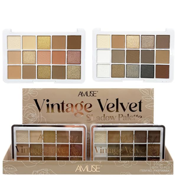 AMUSE VINTAGE VELVET SHADOW PALETTE (12 UNITS)