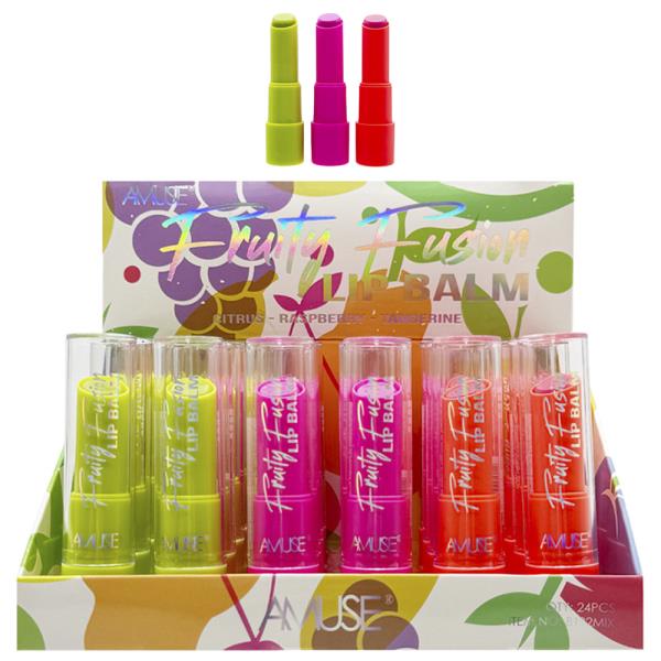 AMUSE FRUITY FUSION LIP BALM (24 UNITS)