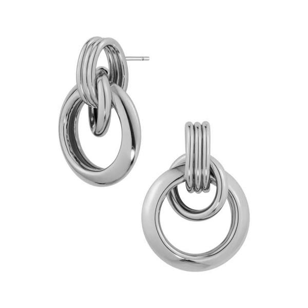 CIRCLE LINK DANGLE METAL EARRING