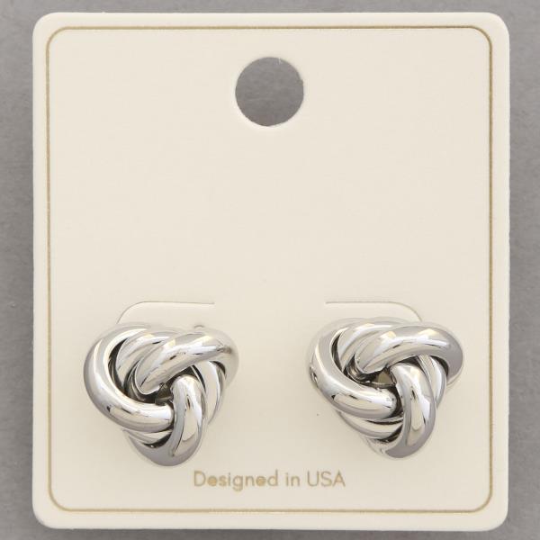 KNOT METAL STUD EARRING