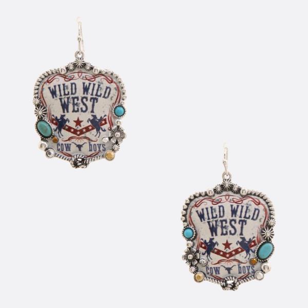 WESTERN STYLE WILD WILD WEST DANGLE EARRING