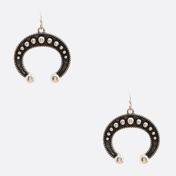 WESTERN STYLE HORSE SHOE METAL EARRING