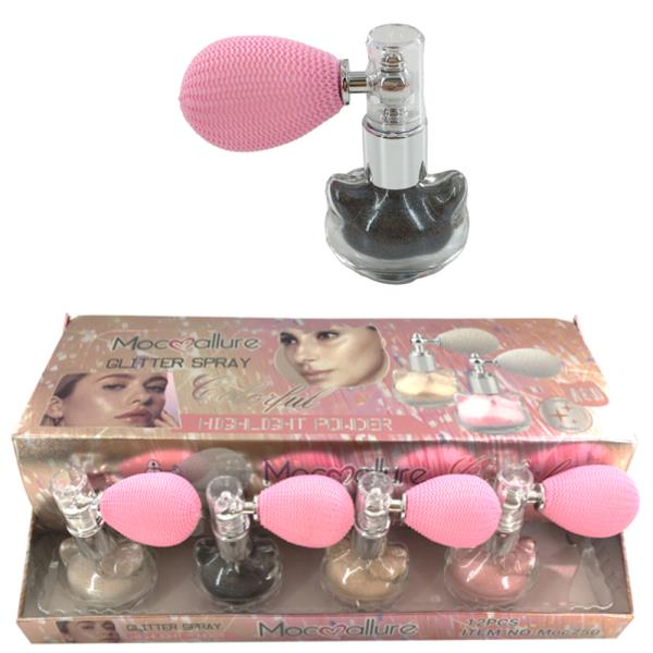 COLORFUL HIGHLIGHT POWDER GLITTER SPRAY (12 UNITS)