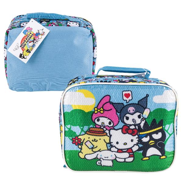 HELLO KITTY AND FRIENDS SEQUIN DESIGN RECTANGULAR SUNNY DAY LUNCH BAG