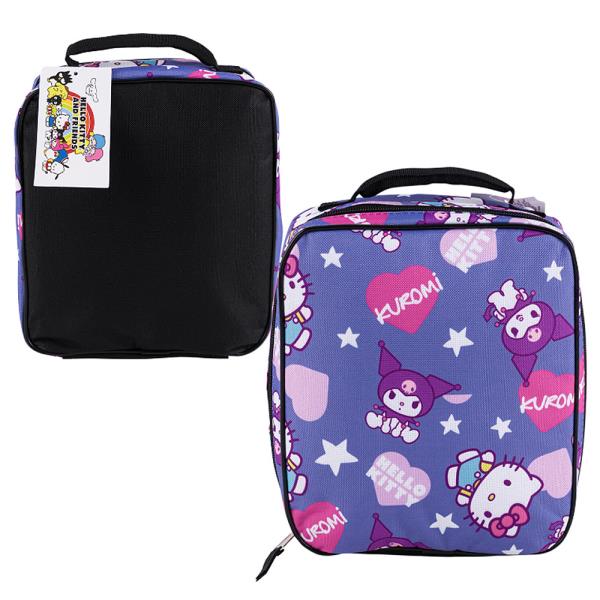 HELLO KITTY AND FRIENDS KUROMI RECTANGULAR PURPLE LUNCH BAG