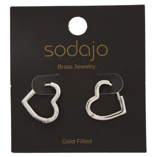 SODAJO HEART SHAPE GOLD FILLED EARRING