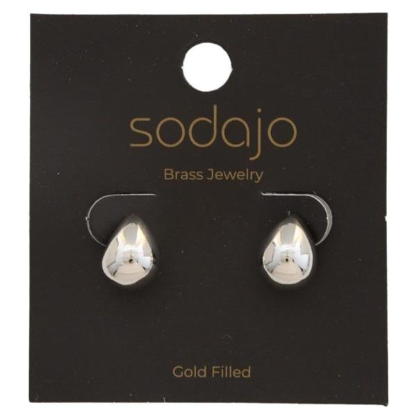 SODAJO TEARDROP GOLD FILLED EARRING