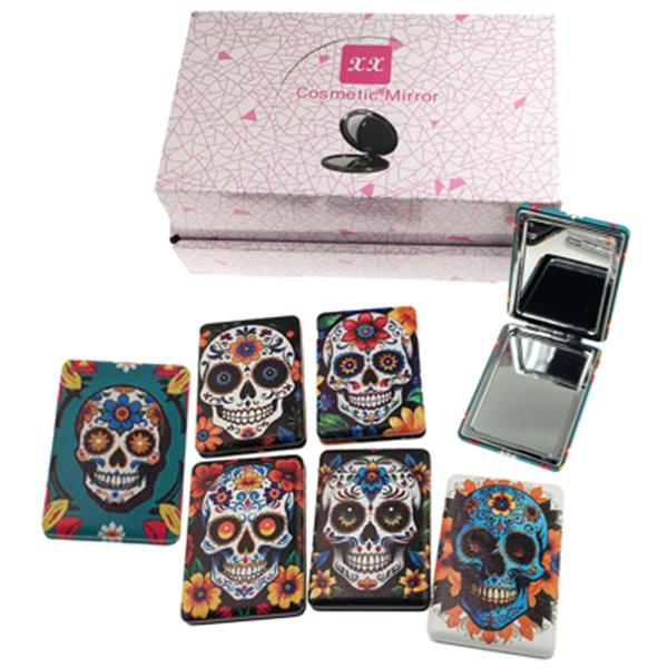 2IN1 APLANE MIRROR AND MAGNIFYING GLASS DAY OF DEAD (12 UNITS)