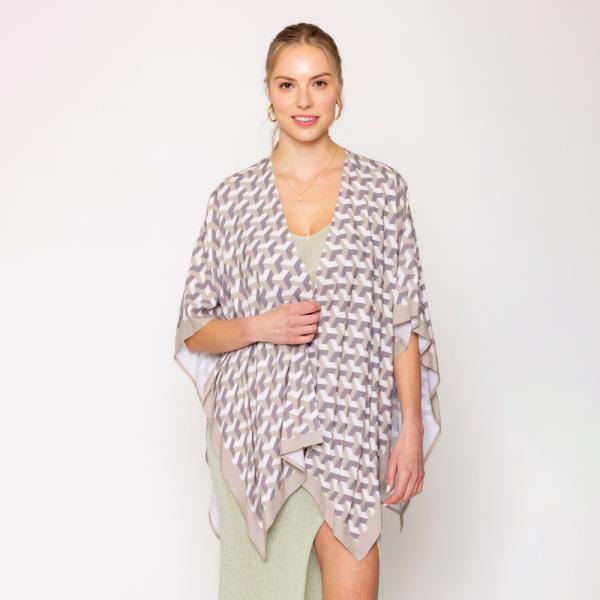 PATTERN PRINT RUANA