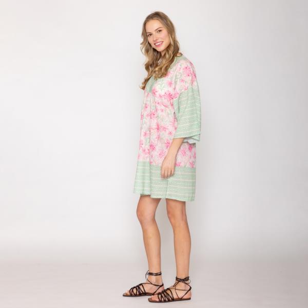 FLORAL PRINT PONCHO