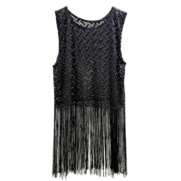 CROCHET PONCHO W/ FRINGE