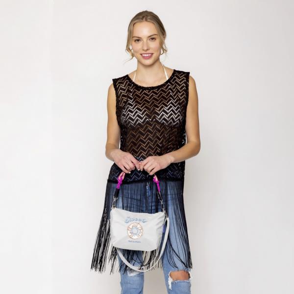 CROCHET PONCHO W/ FRINGE