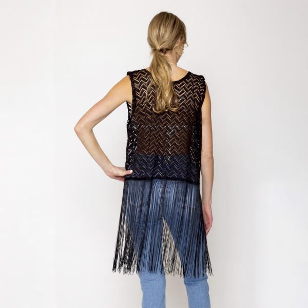 CROCHET PONCHO W/ FRINGE