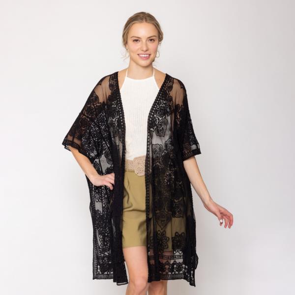 FLOWER LACE KIMONO