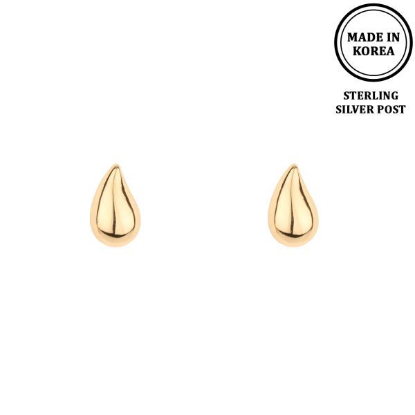 METAL STERLING SILVER POST TEARDROP EARRING