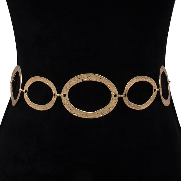 OVAL OPEN LINK METAL HOOK BELT