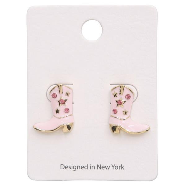 WESTERN BOOT STUD EARRING