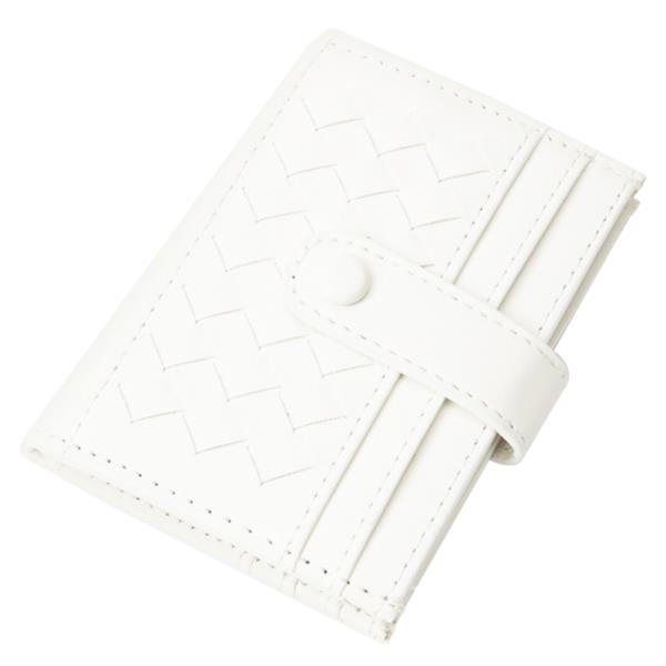 QUILTED WEAVE PATTERN POCKET CARD HOLDER WALLET