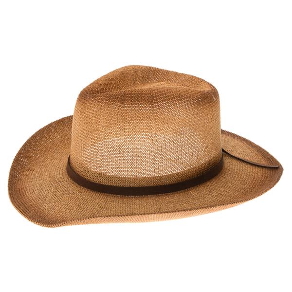 STARCHED STRAW COWBOY HAT