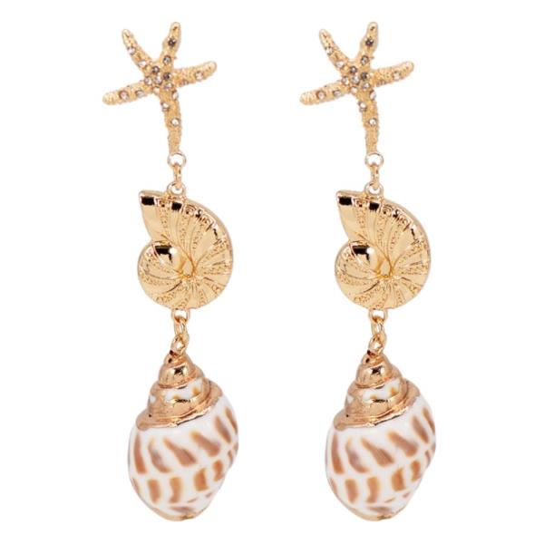 SEASHELL LINK DANGLE EARRING