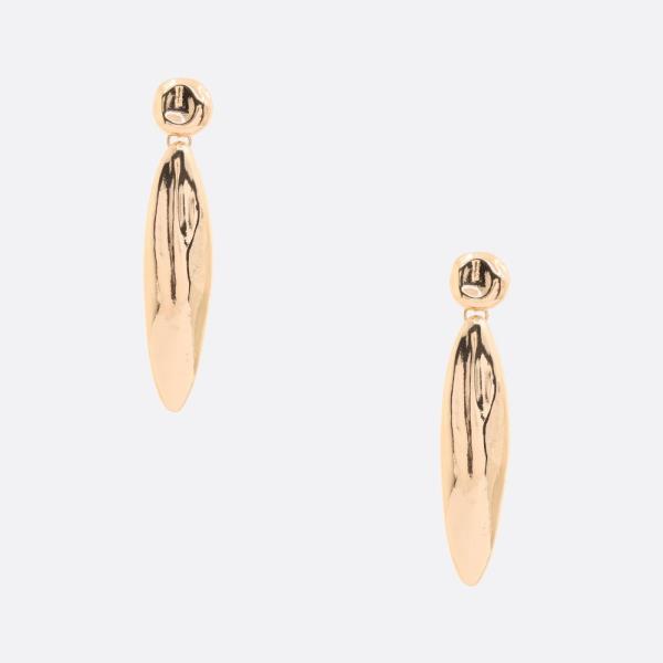 LONG METAL BAR DANGLE EARRING