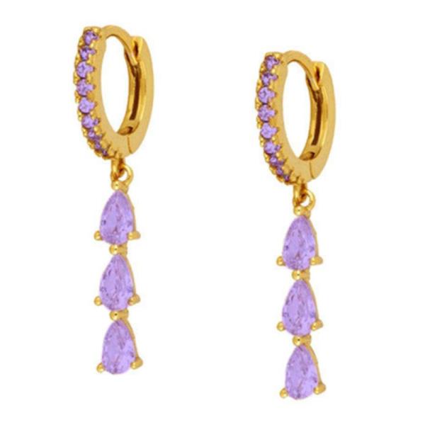 TEARDROP LINK HOOP DANGLE EARRING