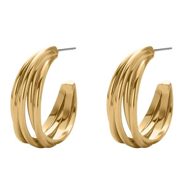MULTI OPEN HOOP METAL EARRING