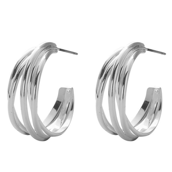 MULTI OPEN HOOP METAL EARRING