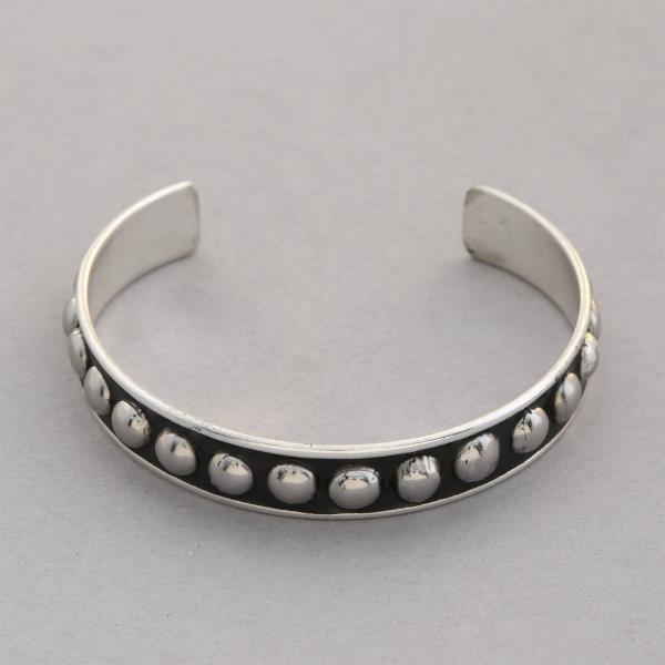 STUDDED METAL CUFF BRACELET