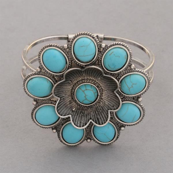 WESTERN STYLE FLOWER CONCHO BRACELET