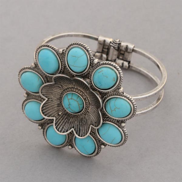 WESTERN STYLE FLOWER CONCHO BRACELET