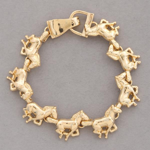 WESTERN STYLE HORSE LINK METAL BRACELET