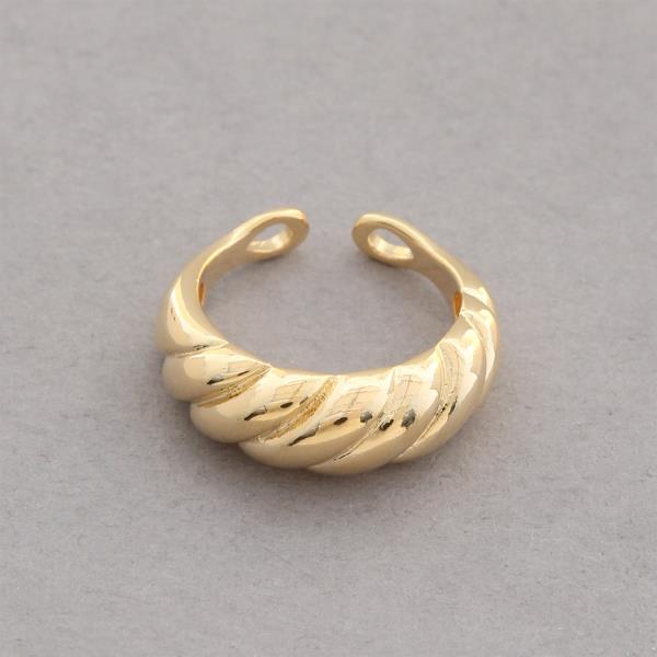 SODAJO LINED GOLD DIPPED ADJUSTABLE RING
