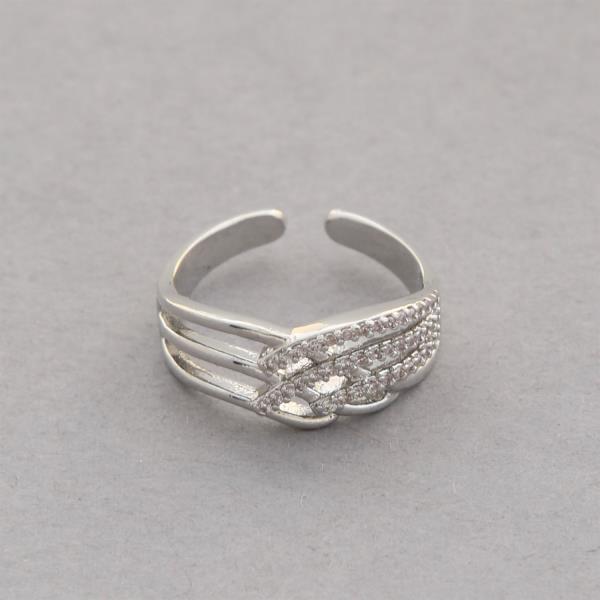SODAJO CZ GOLD DIPPED ADJUSTABLE RING