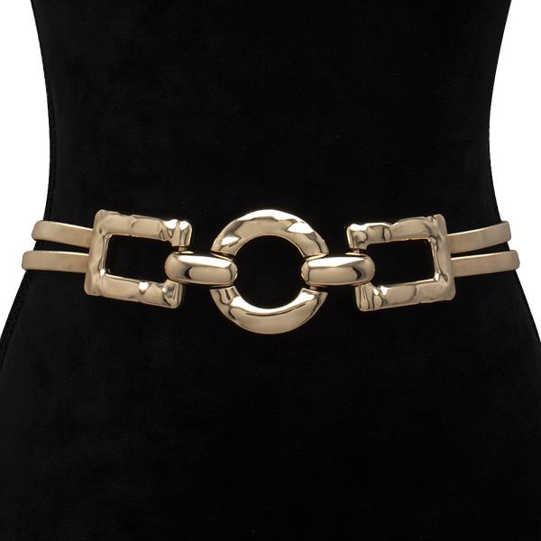 SQUARE CIRCLE LINK METAL ELASTIC BELT